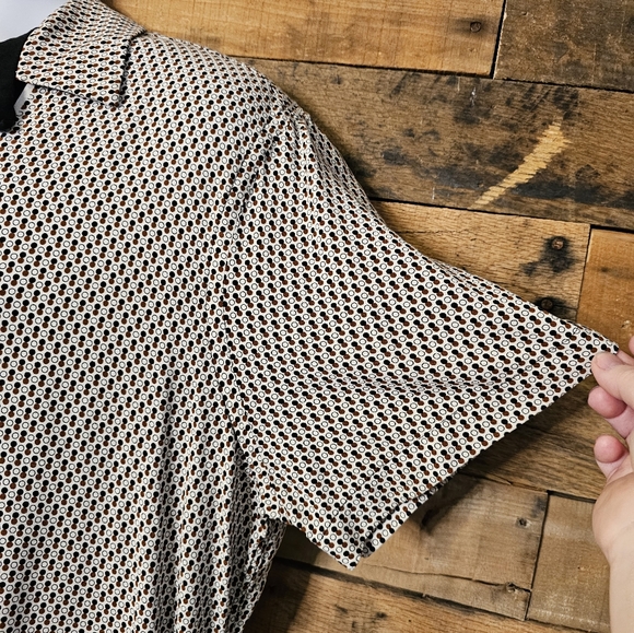 Express men's retro bowling style button up shirt size large - Picture 7 of 14